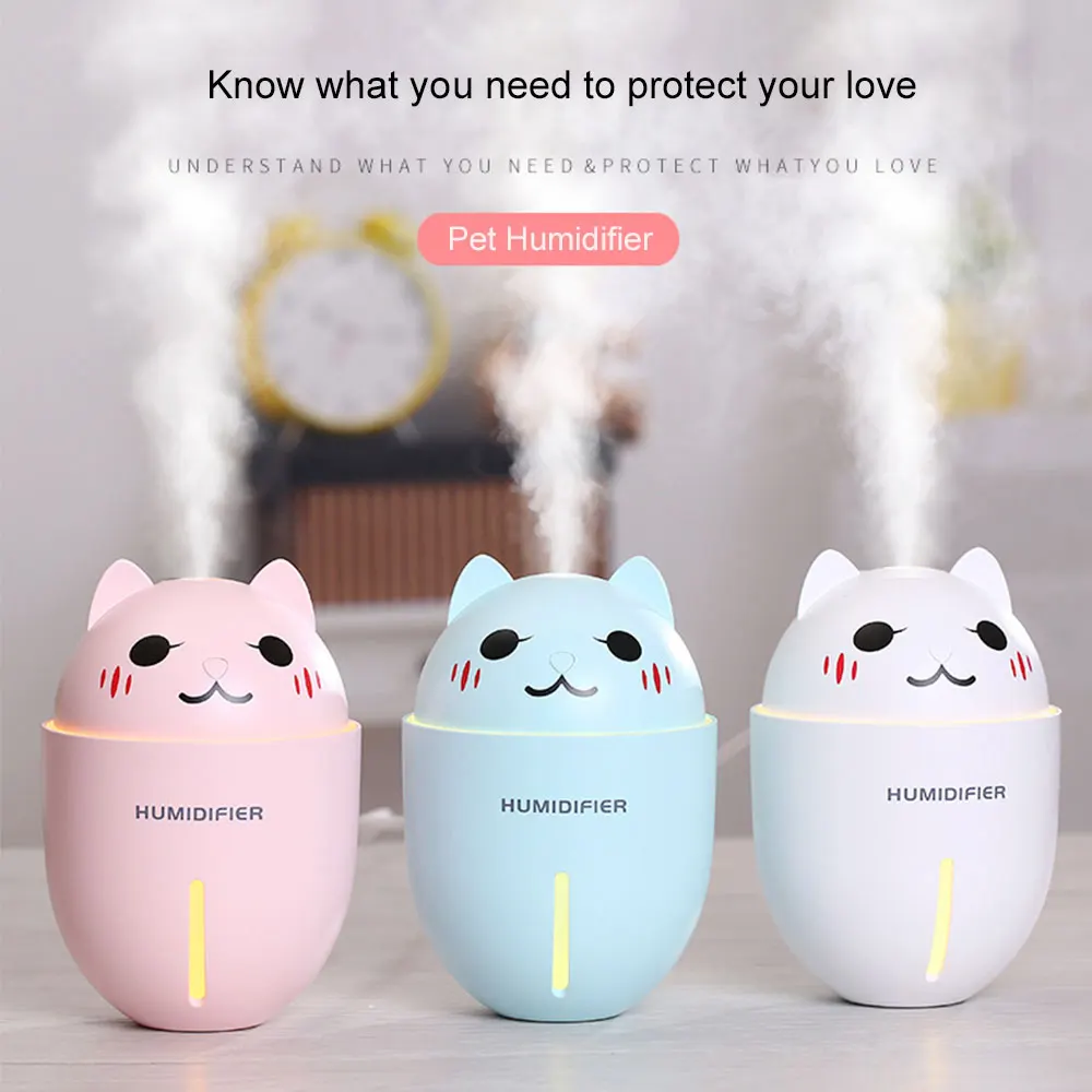 

320ml Mini Air Humidifier essential oil diffuser With USB Led Light and Fan mist maker fogger Electric Diffuser USB for car home