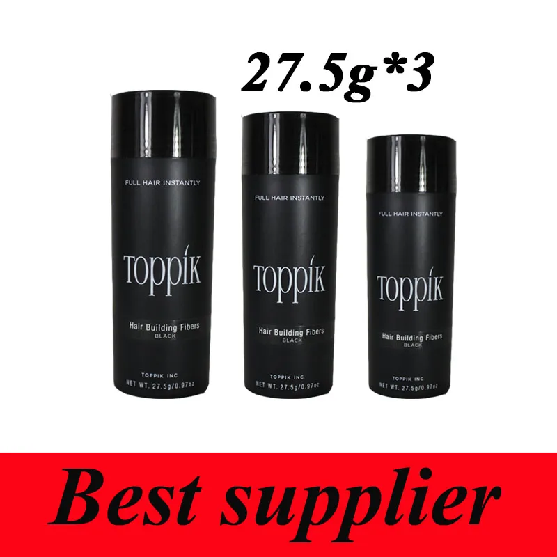Toppik brand hair building fibers powder for hair loss treatment black 9 colors 27.5 grams*3in