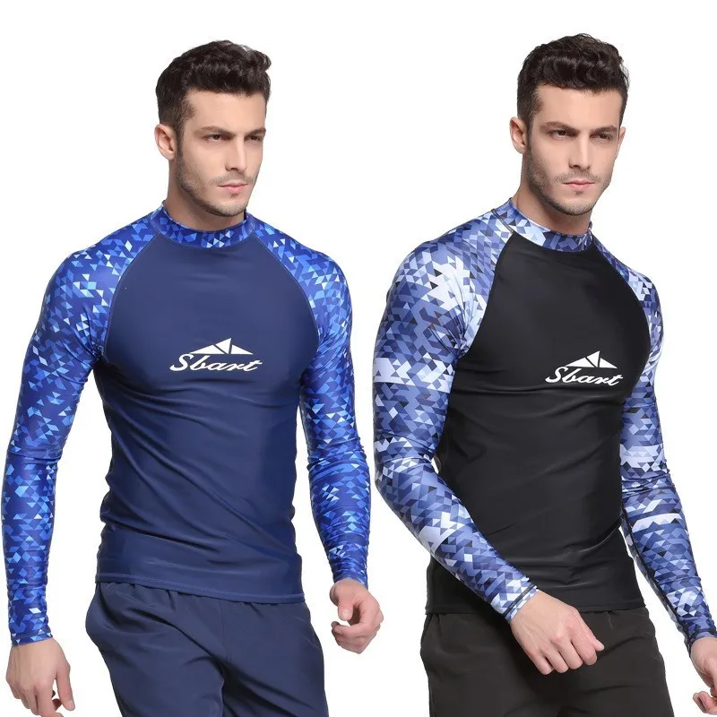 lycra rash guard banho uv camisa natação windsurf surf terno mergulho