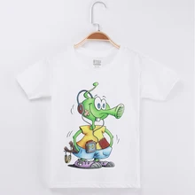 New Arrival Children Design T-shirt Funny Alien Print Cotton Short Child Shirt Girl Clothing Boys T Shirts Kids Clothes Tops Tee alien print tee