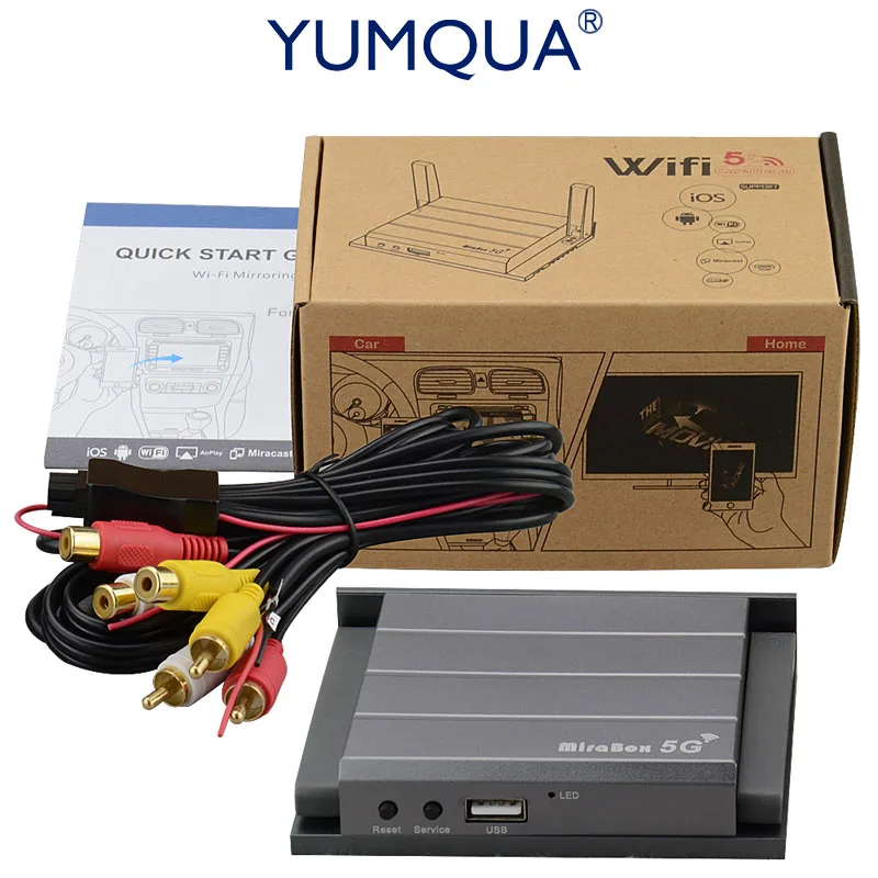 YUMQUA 5G Автомобильный wifi Mirrorlink коробка с HDMI использовать Youtube автомобильное