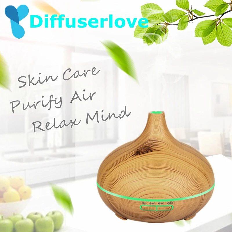 

Diffuserlove 300ml Air Humidifier Ultrasonic Essential Oil Diffuser 7 Color Light Electric Aromatherapy Humidifier Household
