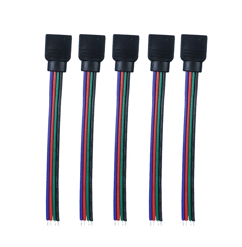 5 шт. 4PIN разъем Провода кабель для SMD 3528 5050 RGB Светодиодные ленты свет Бесплатная доставка