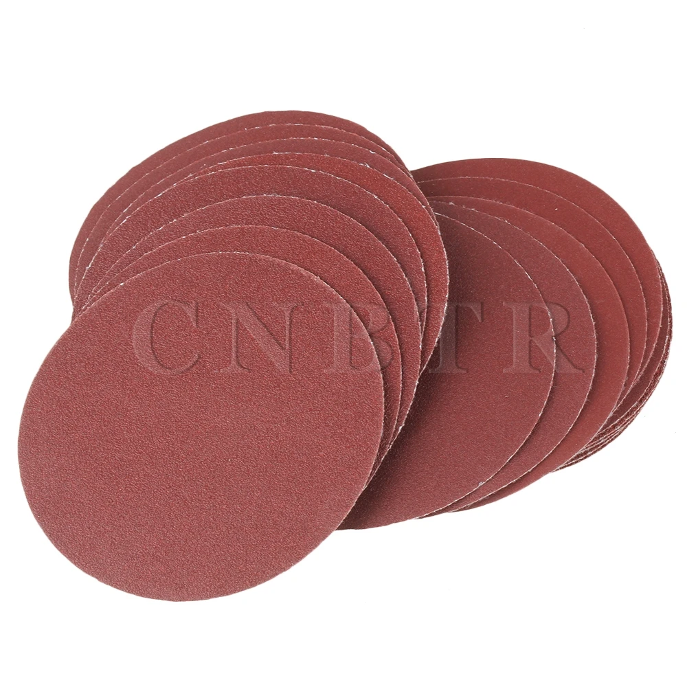 CNBTR 100PCS 115mm Aluminium Oxide Round Disc Sandpaper 60/80/120/180#
