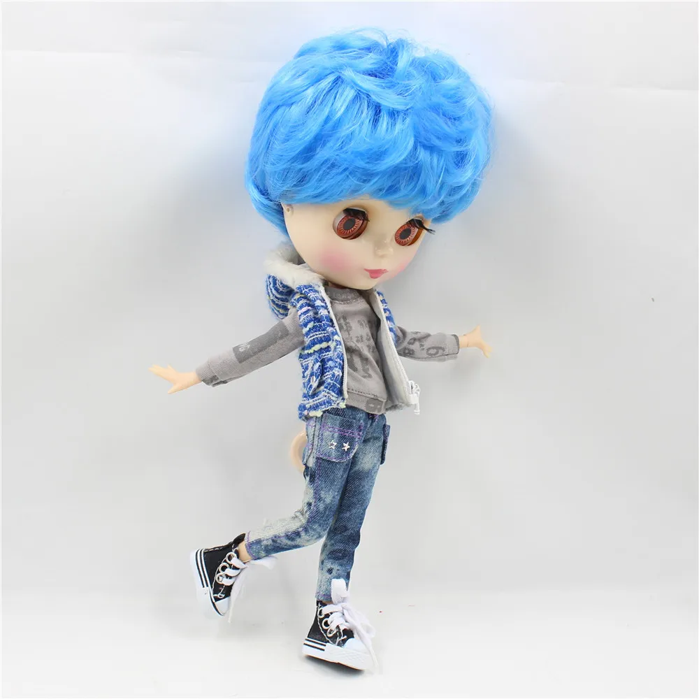 Ледяной DBS Blyth кукольные синие короткие волосы мальчик кукла для мужчин средства