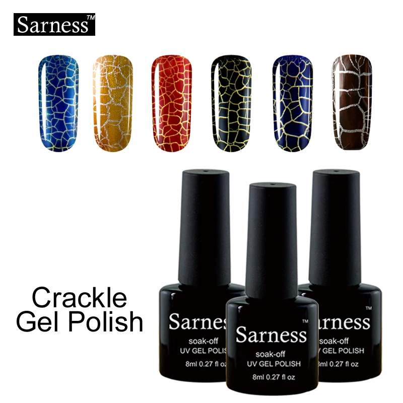 Sarness 8ml Shatter Crackle Gel Nail Polish Cracking Nails Gel Varnish