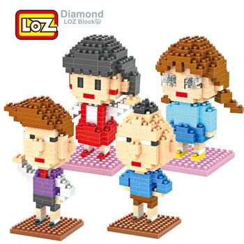 

LOZ Anime Sakura Momoko 4 styles Diamond Building Blocks Cute Action Figure DIY Assemble Toys Present Gift for Children Kids