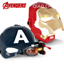 Vingadores: Infinito Guerra Capitão América Homem De Ferro Tony Stark Com Luz LED Ação PVC Figura Coleção Modelo Toy 22 CM L1415