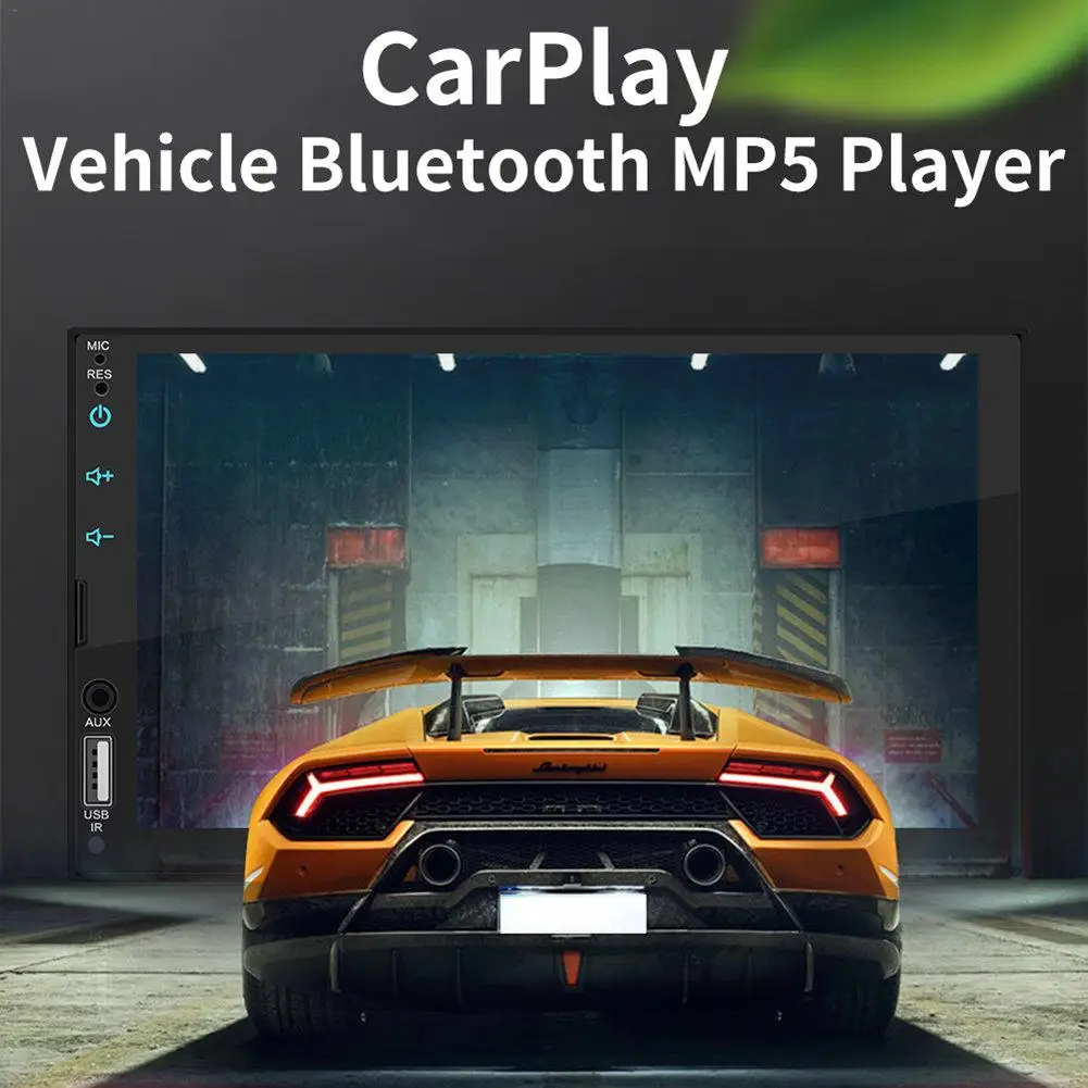 US $53.34 7 Inch Apple Carplay Car Bluetooth MP5 Player Touch Screen Car FM Radios Stereo AUX RCA Audio Fit Android IOS Image Connection