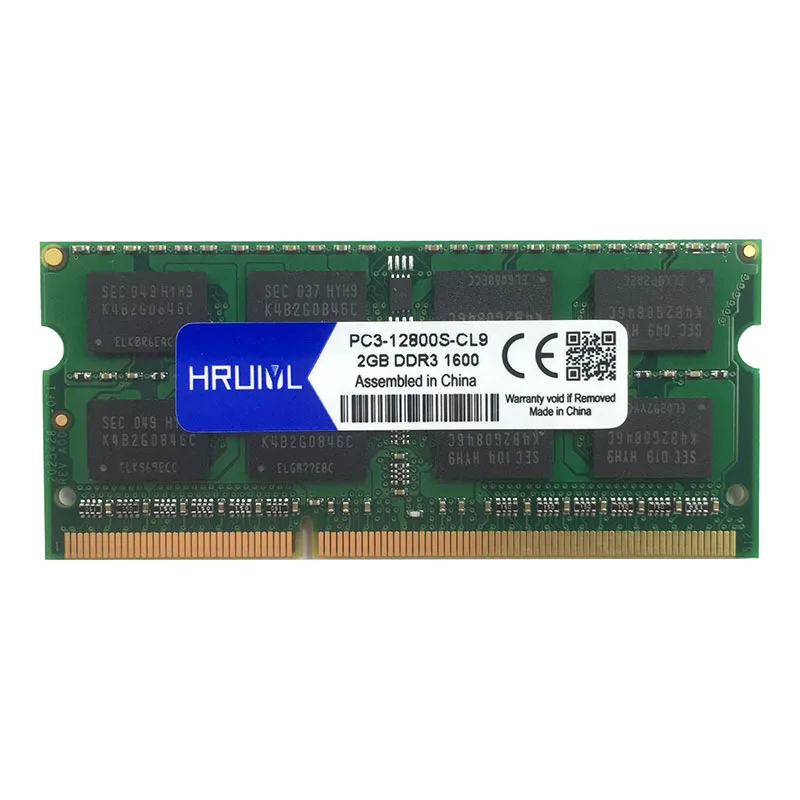 HRUIYL 2G 4G 8G DDR3 1600 MHZ 1600mhz SO-DIMM DDR3 4GB 8GB 2GB Ram Memoria sdram PC3-12800S PC3 12800 для ноутбуков