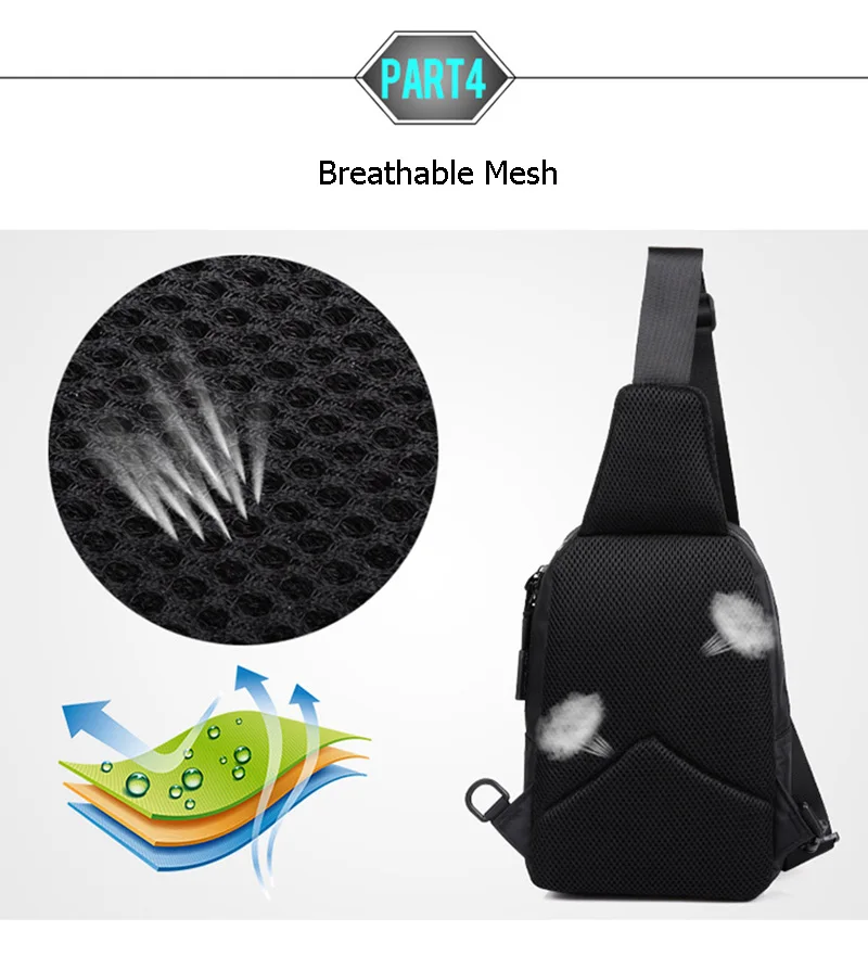 Men Women Backpack USB Charging Oxford Chest Bag Anti Theft Teenager Headphone Hole Night Reflection Design Shoulder Bag BP0221 (17)