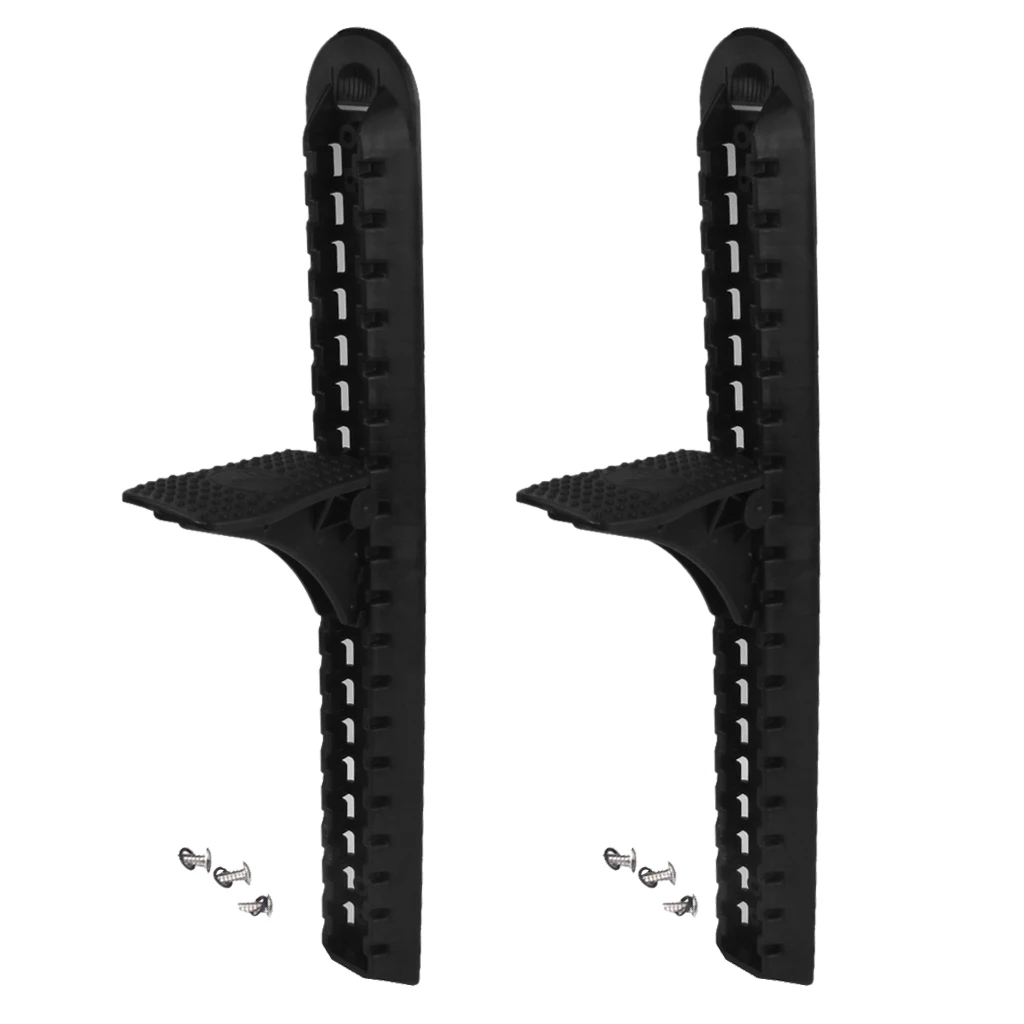 Marine 2 Pcs Black Nylon Kayak Canoe Foot Brace Pedal Accessories for