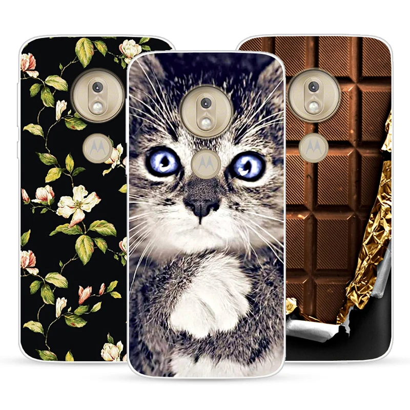 Case For Motorola Moto G7 Play Transparent Printing Drawing Silicone Phone Cover Power |