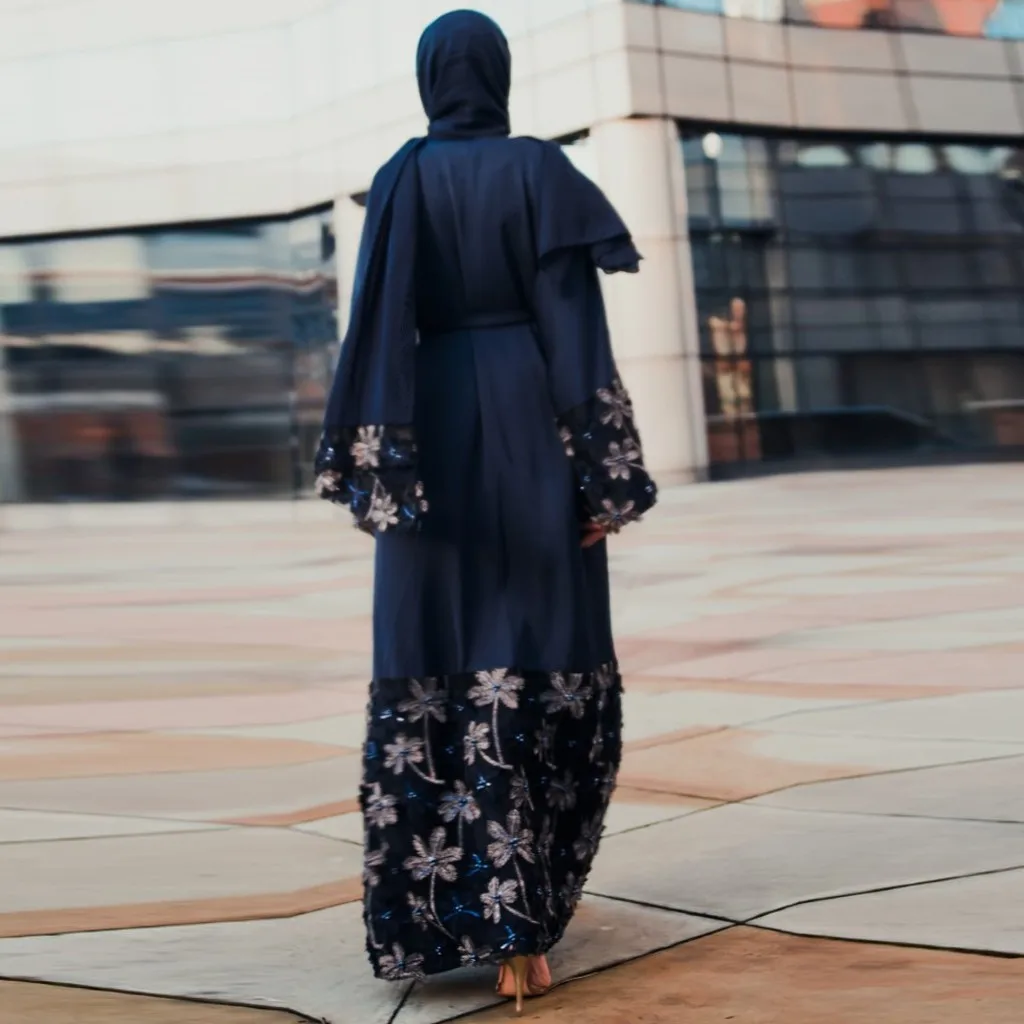 Мусульманское платье абайя размера плюс, этнические халаты, Исламская мусульманская абайя, мусульманское платье на Ближнем Востоке, женское Макси Бандажное мусульманское платье# G6
