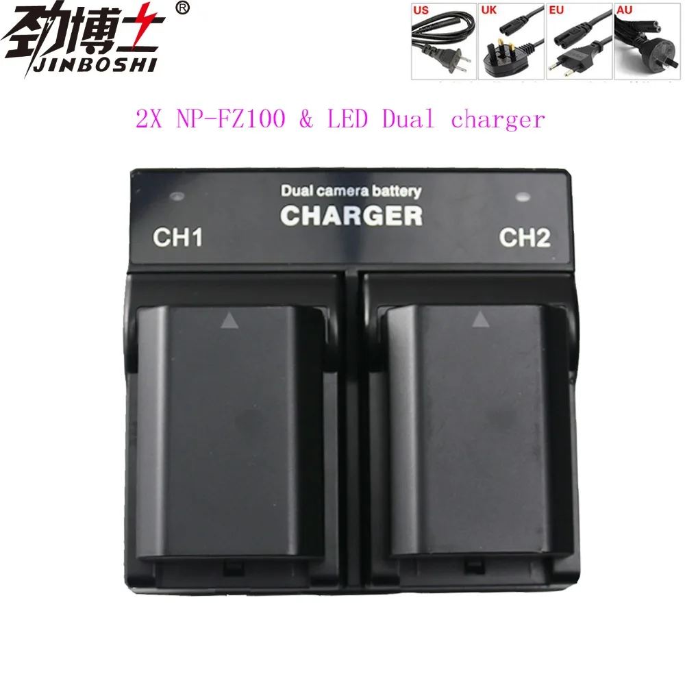 

2x 2500mAh NP-FZ100 NPFZ100 NP FZ100 Battery + Charger for Sony NP-FZ100 BC-QZ1 Alpha 9, A7RIII, ILCE-7RM3 for Sony A9, A9R