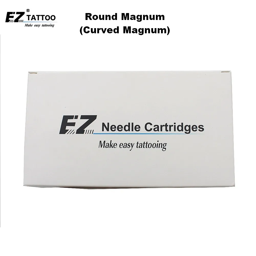 

EZ Tattoo Needle Cartridges #12 21 Curved Magnum Long Taper 20 PCS /Box C1221CM for System Cartridge Machine and Grips