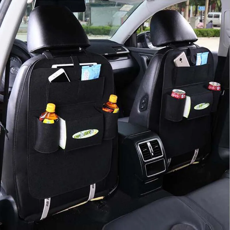 

BalleenShiny 1Pc Car Back Seat Storage Organizer Trash Net Holder Travel Storage Bag Hanger for Auto Storage Pouch Rack
