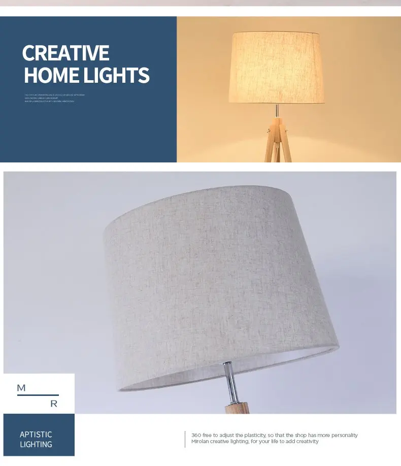 Download Modern Led Wood Floor Lamps For Living Room Nordic Standing Fabric Lamp Shade Bedroom Home Loft Decor Desk Light Fixture E27 Floor Lamps Aliexpress