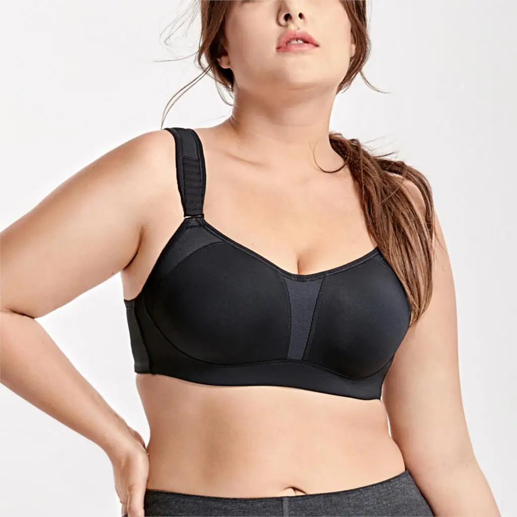 

Women's High Impact Full Support Contour Underwire Bounce Control Plus Size Active Bra 32-42 C D DD E