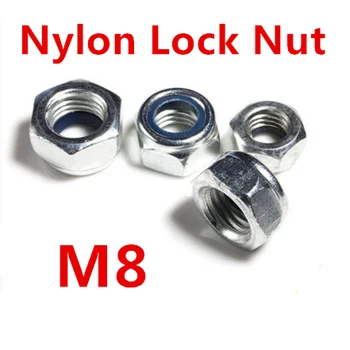 

20pcs/lot Staniless Steel A2 M8 left Thread Nylon Lock Nut