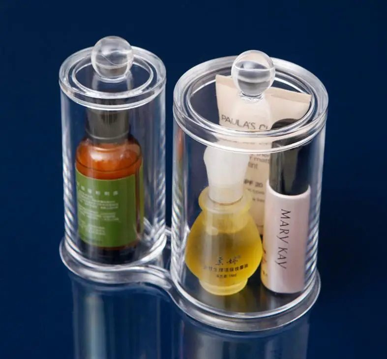 Clear Cotton Swabs Box Plastic Q tip Holder Cotton Swabs Stick Storage