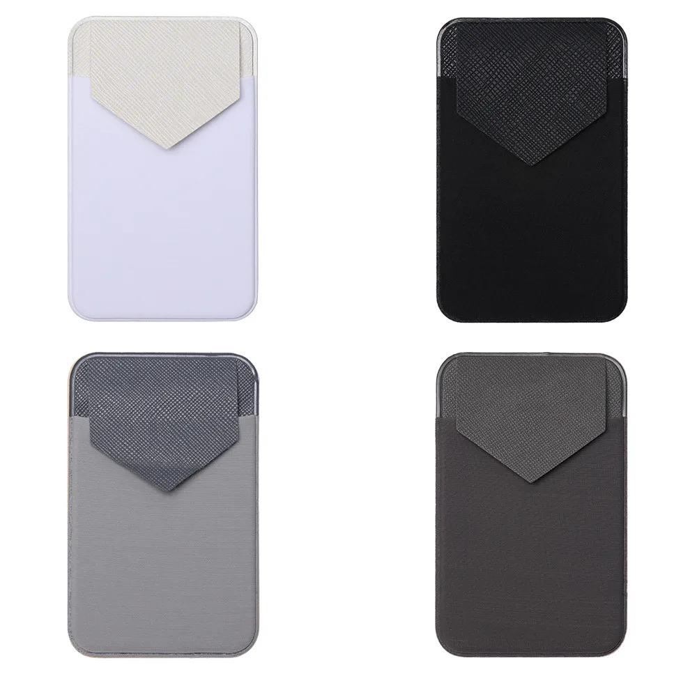 Universal Cellphone Wallet Lycra Card Holder Men Elastic Mobile Phone Wallet Credit ID Card Holder Adhesive Pocket Sticker Case