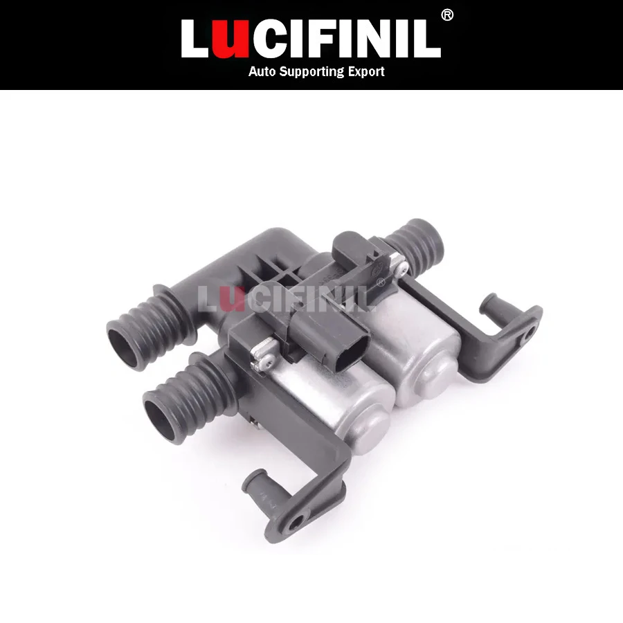 

LuCIFINIL Water Valve With Additional Water Pump Heater Control Valve Fit BMW X5 E53 X6 E71 X5 E70 X6 F16 64116910544 1147412166