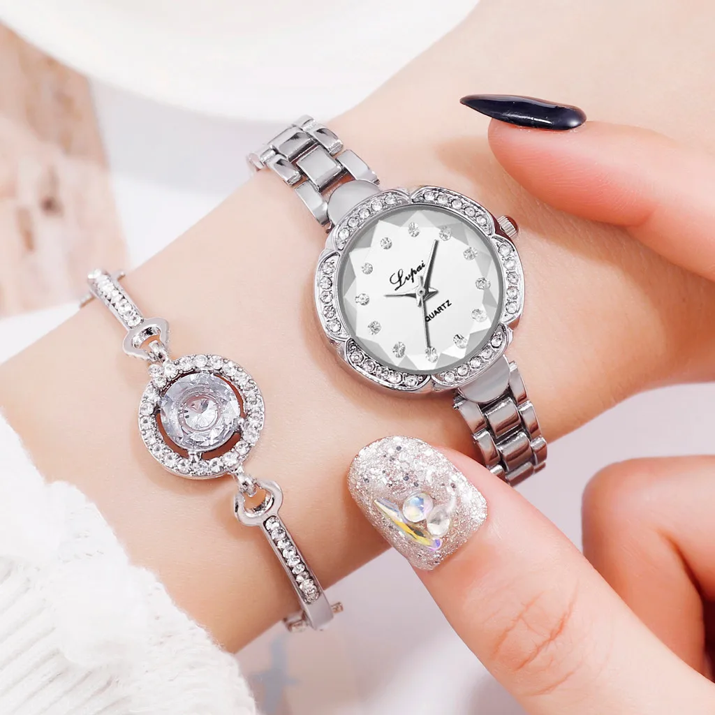 

Hot 2019 New Arrival Luxury European Beauty Simple Casual Fashion Small And Delicate Bracelet Watch Suit Wrist Bracelet Watch