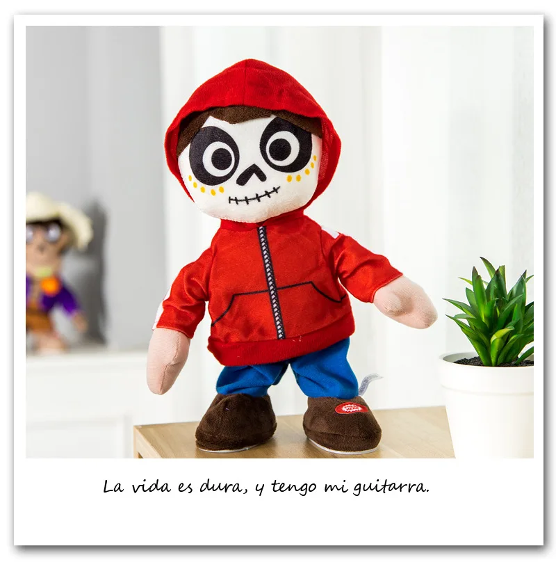 30cm New Arrival COCO Pixar Electronic Plush Toys Walking Dancing Miguel Hector Stuffed Soft Plush Doll Children Plush Gifts