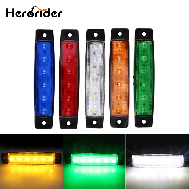 Herorider 24V 6 SMD СВЕТОДИОДНЫЙ Автомобильный Фонарь для автобуса грузовика прицепа