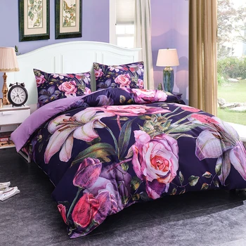 

ZEIMON Home Textiles Flowers 3D Luxury Bedding Sets King Size 2/3 Pcs Of Duvet Cover Bed Cloth Pillowcase Bedclothes