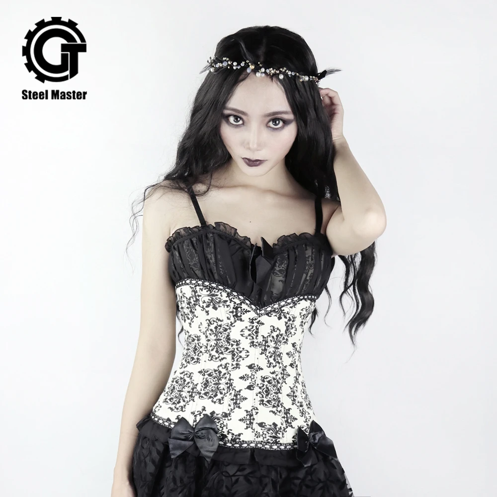 

Gothic Corset Europe And The United States Sexy Corset Lace Floral High-end Tights Ladies Banquet Vest Top Sexy Wrapped Chest