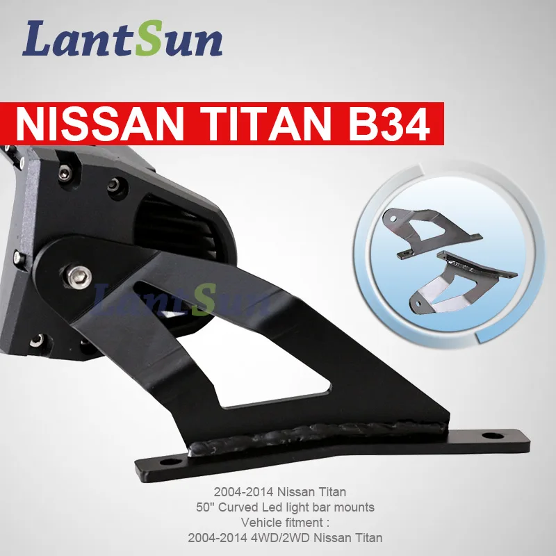 

Pair B34 50'' curved black steel roof mount bracket for 2004-2014 N for nissan Titan auto products auto products Lantsun