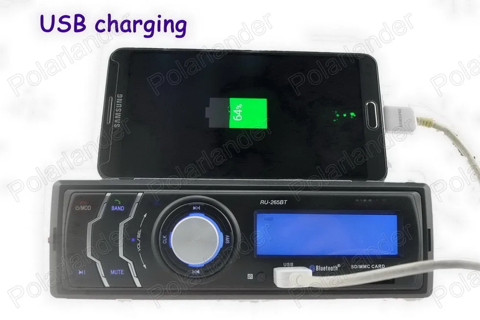 Горячая новинка в тире bluetooth музыкальный телефон автомобильный радио mp3-плеер аудио Авто Стерео fm-приемник USD/SD карта/AUX In