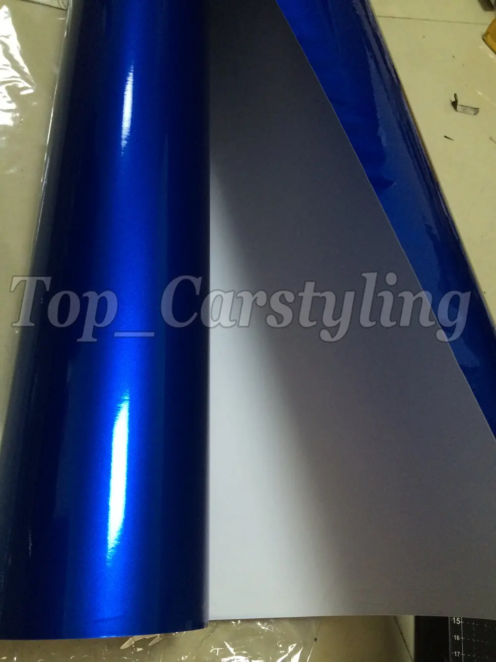 candy glossy blue metallic deep blue Shiny Car wrapping film (6)