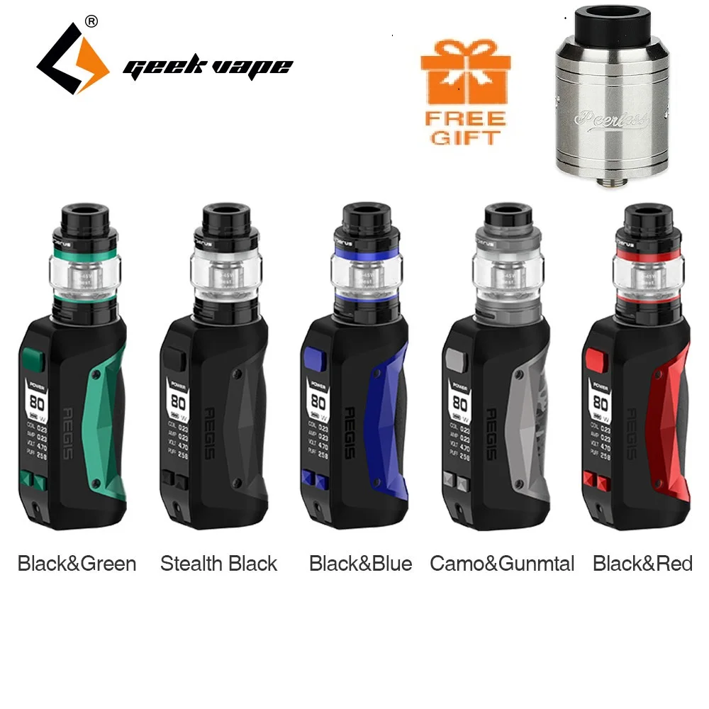

Free Gift!!! Geekvape Aegis Mini 80W Kit with 2200mAh Battery Fast Charging Aegis Mini Mod & 5.5ml Cerberus Tank Vs Aegis Legend