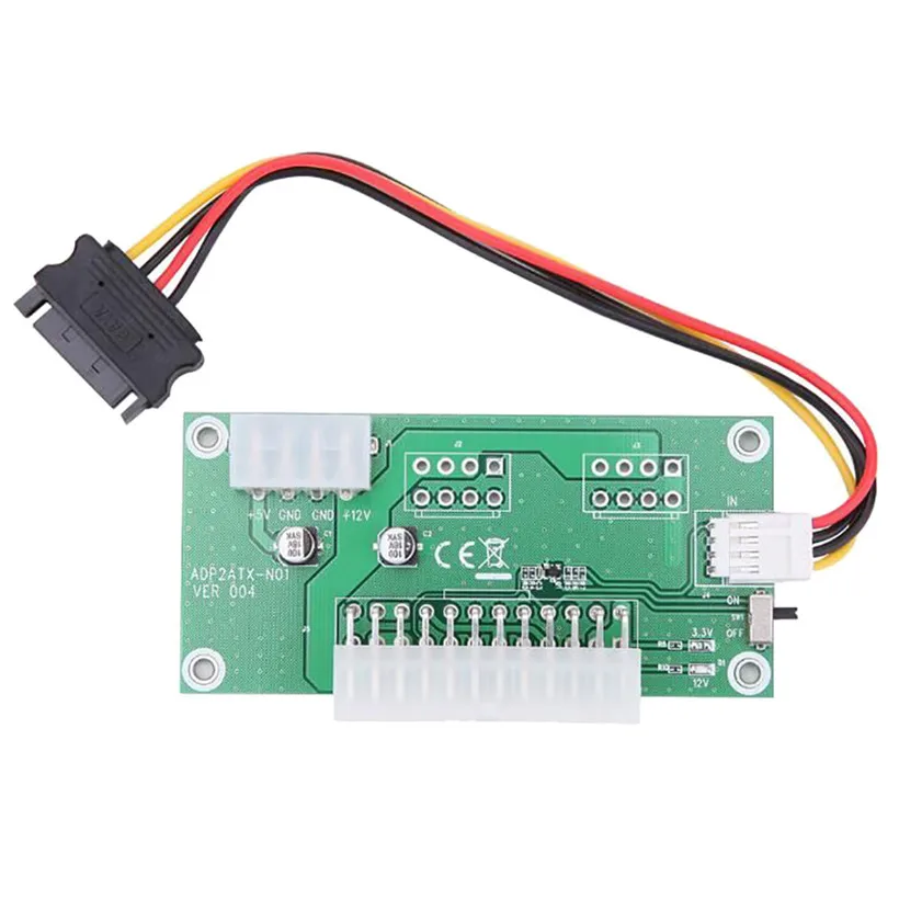 PC سطح المكتب ATX 24Pin المزدوج PSU امدادات الطاقة مزامنة كاتب موسع كابلات الموصلات انخفاض الشحن 0810