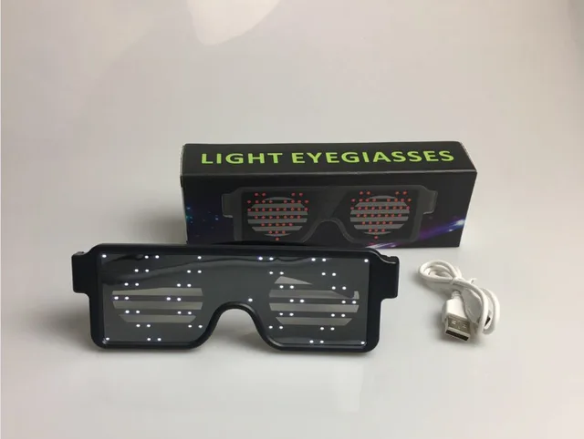 Light Up Glasses with Animated LED Display