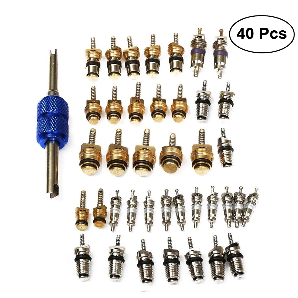 20pcs R134A A//C Car Auto Air Conditioning Refrigeration Copper Valve Stem Cores