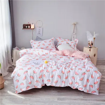 

Korean version of the lace princess wind four-piece set of wool tribute cotton simple fashion bedspread bedding