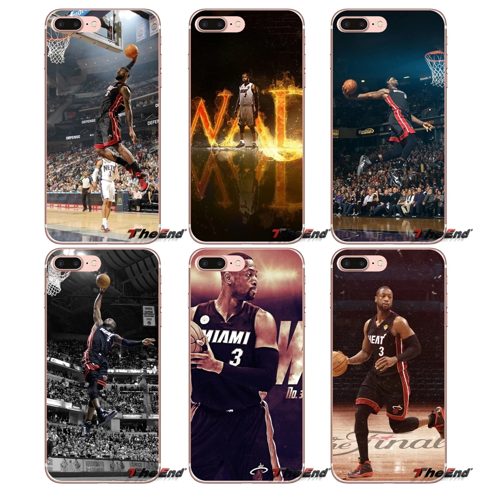 

Silicone Shell Case For iPhone X 4 4S 5 5S 5C SE 6 6S 7 8 Plus Samsung Galaxy J1 J3 J5 J7 A3 A5 2016 2017 Dwyane Wade basketball