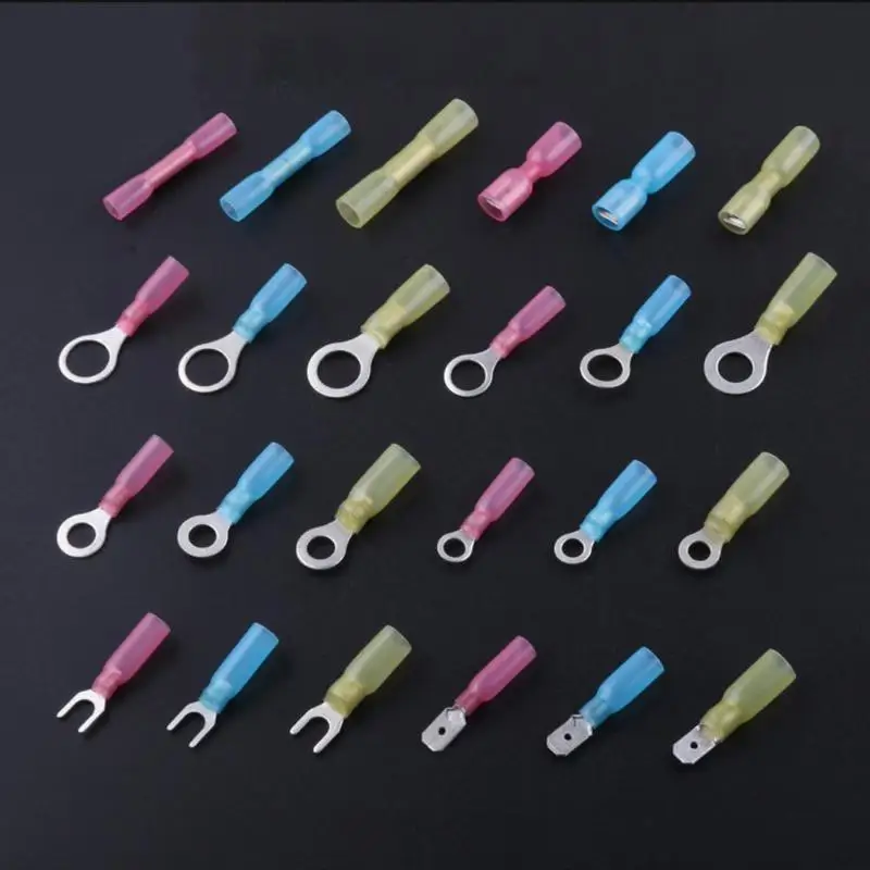 

250pcs Waterproof Assorted Insulated Spade Crimp Terminals Electrical Wire Cable Connectors Assortment Kits for Electrical