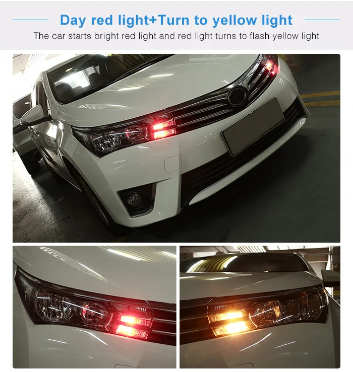 For Toyota prius Daytime Running Light Turn Signal Car Led drl 7440 t20 accessories 2008 2009 2010 2011 2012 2013