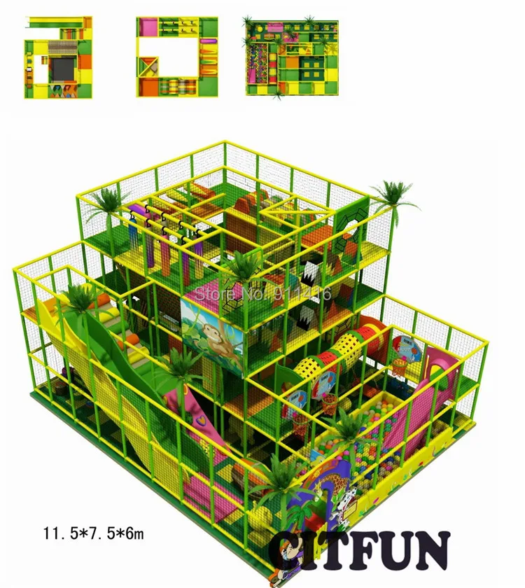 

export to Canada indoor playground with big slide good for shopping mall CIT-TSL131