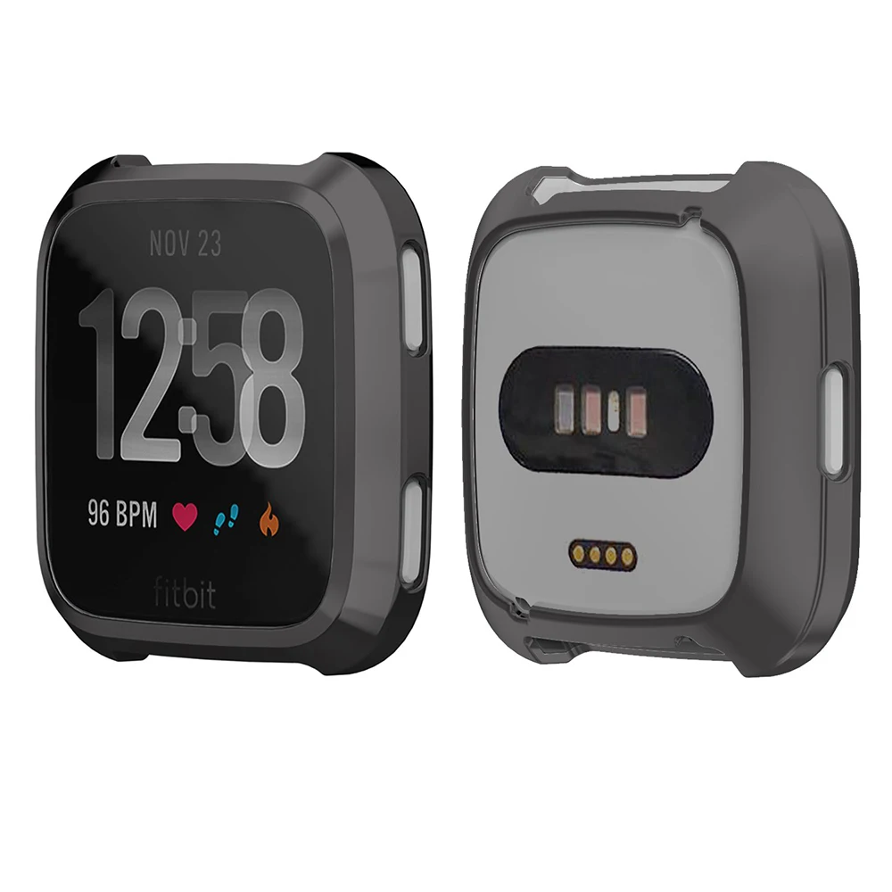 Чехол NYFundas для Fitbit часы Versa с поворотом на 360 градусов ТПУ Защитная пленка Прочный