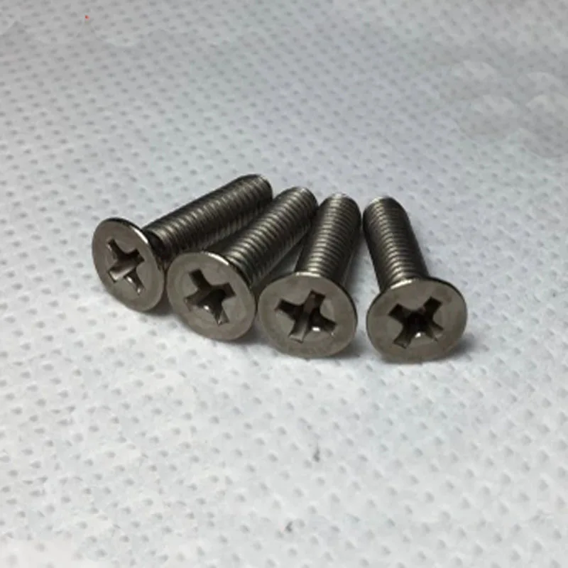 

4pcs M1.6 Titanium screw Countersunk head DIN 965 Pure titaniums GR2 Flat heads Phillips screws 2mm-10mm Length