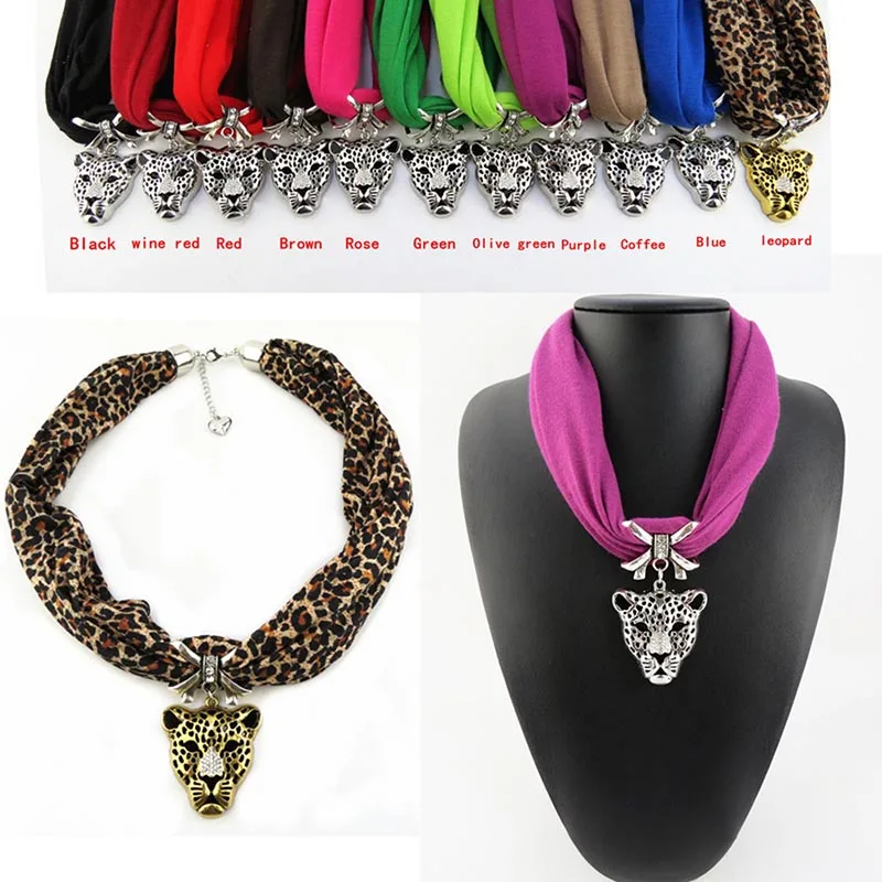 RUNMEIFA Подвески ожерелье s шарф Железный сплав амулеты акриловая подвеска с леопардом ювелирные изделия шарфы ожерелье шарф 100 г