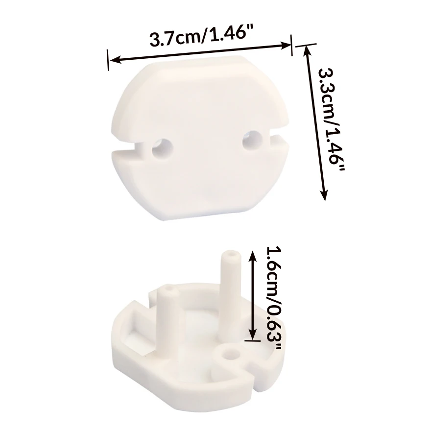 Child Baby Kids Electric Socket Security Plastic Safety Safe Lock Cover EU Plug Two Pin Phase Outlet European Standard Socket