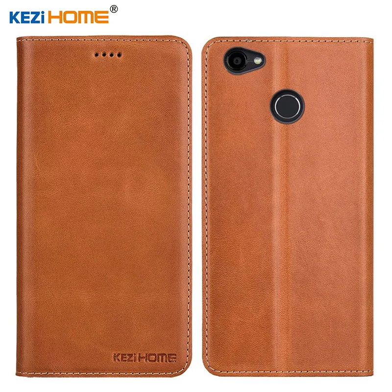 Чехол для zte лезвие A6 Lite KEZiHOME высшего качества флип-чехол из натуральной кожи с