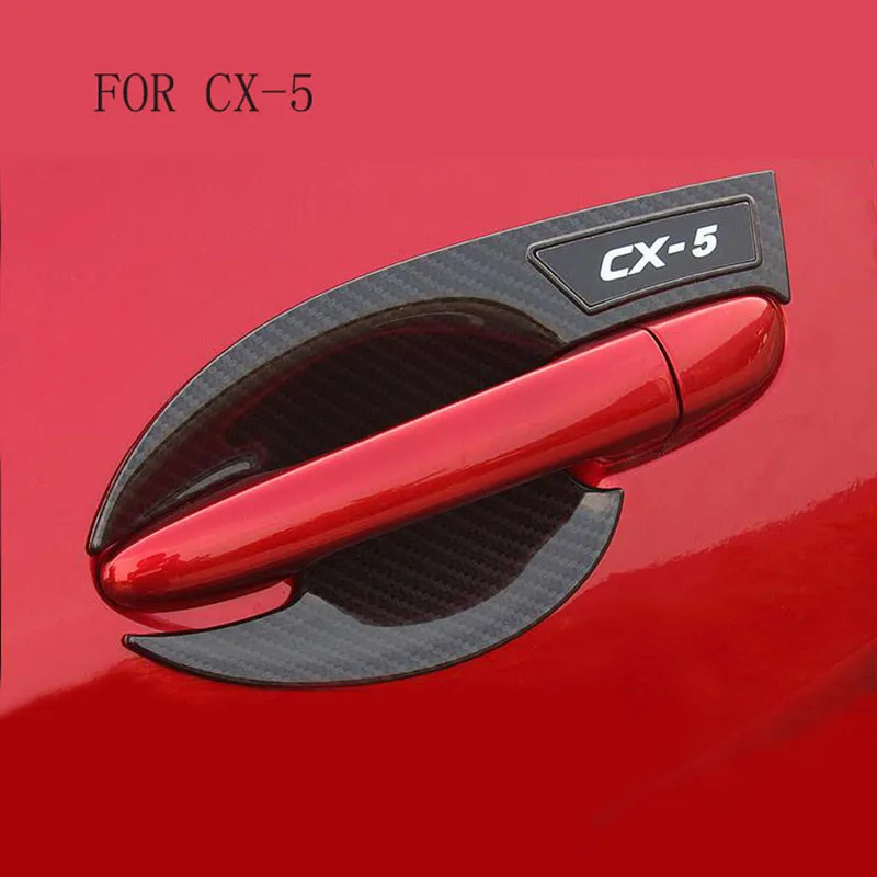 FIR для Mazda CX5 CX-5 аксессуары ABS углеродное волокно дверные ручки крышки Накладка для CX5 CX-5 стайлинга автомобилей